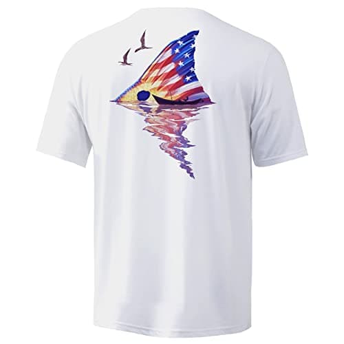 Palmyth Men's Sun Protection Fishing Shirt Short Sleeve UPF 50+ SPF Clothing
| Palmyth Men's UV Protection Fishing Shir — White / Redfish Tail