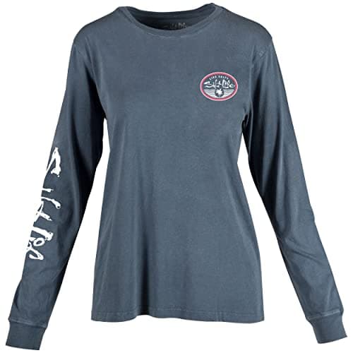 Salt Life Women's Wavy Days Salt Wash Long Sleeve Tee + Relaxed Fit + Summer Heat + Casual Beach Wear + Soft Comfort + U