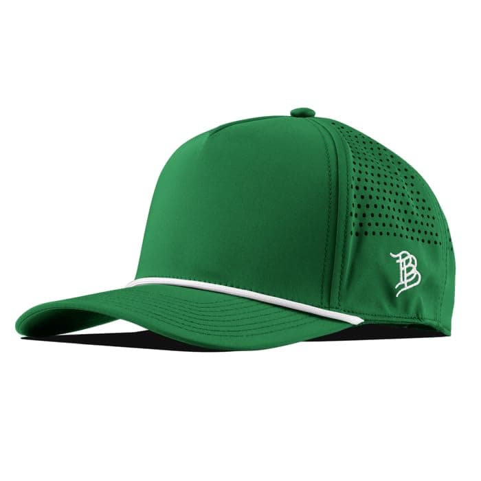 Branded Bare Curved 5 Panel Rope Hat Adjustable Snapaback Fitted Lightweight Comfort Stretch Quick Dry Hat
| Branded Ba — Kelly Green