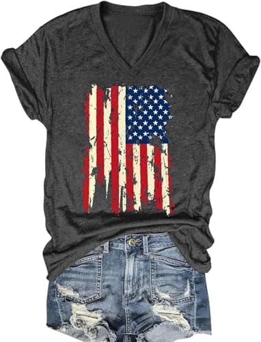 Women's Boho V-Neck Flowers T-Shirt Wildflowers Graphic Summer Tee
| Cute Women's V-Neck Wildflowers Graphic Short Slee — U-dark Gray1