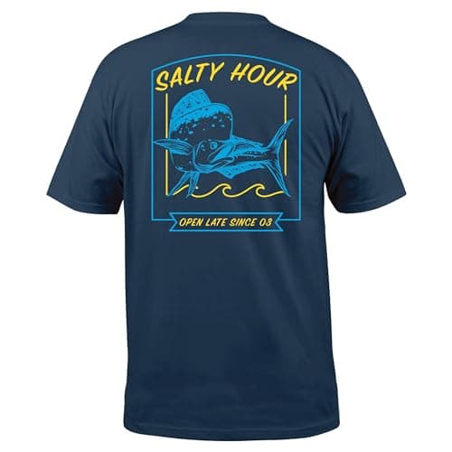 Salt Life Men's Comfortable Open Late Short Sleeve Tee for Summer Beach Wear  
Salt Life Men's Stylish Open Late Short S — Washed Navy
