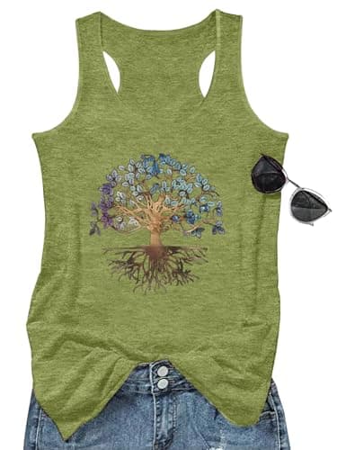 GEMLON Women's Summer Tank Tops for Women in Loose Graphic Basic Casual Shirts
| GEMLON Loose Summer Sleeveless Tank To — M2 Green