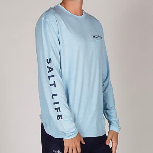 Salt Life Men's Marlin Sinker SLX Long Sleeve Classic Fit Pocket Shirt tactical fishing shirt for men