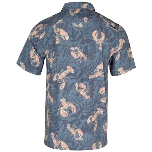 Salt Life Men's Rock Lobster Woven Short Sleeve Tee - Stylish & Comfortable Summer Shirt for Men, Casual Wear, Versatile