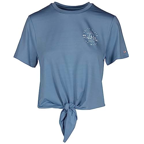 Salt Life Women's High Performane Crop Top for Outdoor Adventures Sun Protection — Elemental Blue