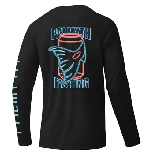 Palmyth Men's Long Sleeve Sun Protection Shirts
| Palmyth UV UPF 50+ Fishing Shirts for Men
| Palmyth Quick Dry Men's L — Black / Ice Redfish