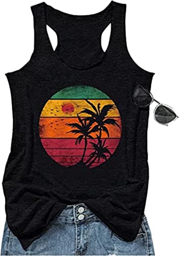 GEMLON Women's Summer Tank Tops for Women in Loose Graphic Basic Casual Shirts
| GEMLON Loose Summer Sleeveless Tank To — L Black