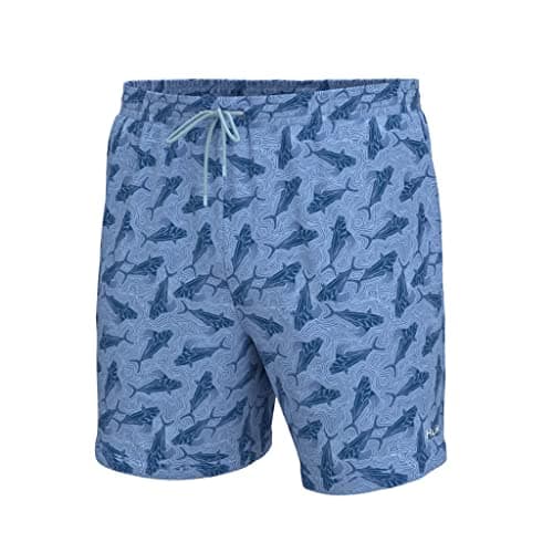 HUK Pursuit Volley Quick-Dry Fishing Shorts for Men Fast Drying Breathable Water Resistant Perfect for Summer Fishing Tr — Rooster Wake - Wedgewood