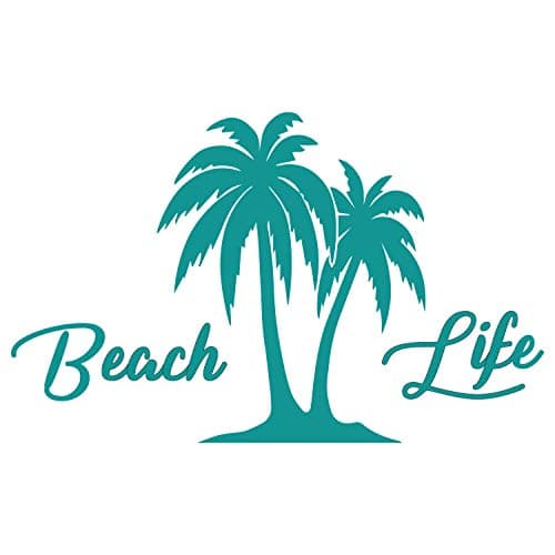JMM00291 Teal 5-Inches UV Resistant Beach Palm Tree Decal for Car Windows
| Premium Quality Teal 5-Inches Beach'n Ocean