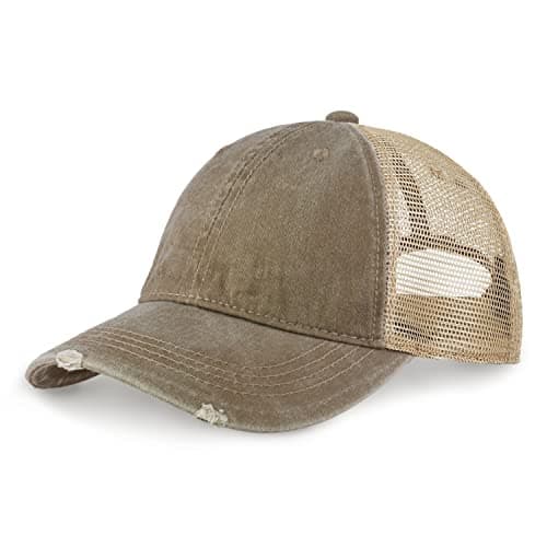 CHOK.LIDS Premium Washed Unstructured Trucker Hat for Men and Women Outdoor Adjustable Distressed Pigment Dyed Cap
| CH — Khaki