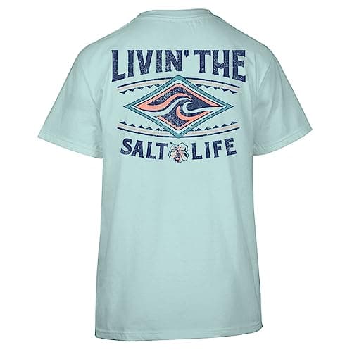 Salt Life Women's Ride The Tide Short Sleeve Unisex Tee + Size + Beach + Comfortable Fit + Moisture Wicking + Eco-Friend — Fresh Mint