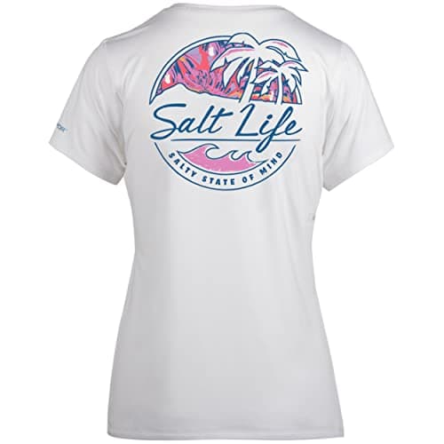 Salt Life Women's Comfortable Short Sleeve Performance Shirt for Outdoor Activities Sun Protection