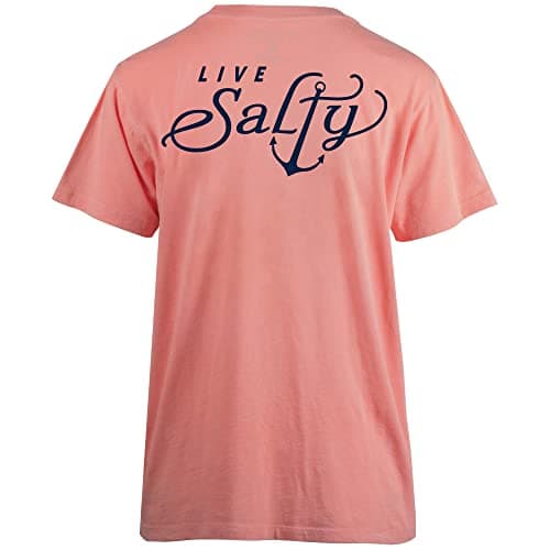 Salt Life Women's Salty Anchor Short Sleeve Boyfriend Tee for Casual Wear with Vintage Style and Versatile Fit Sizes ava — Mauve
