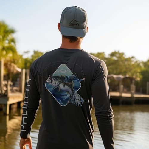 Palmyth Fishing Shirts for Men Long Sleeve UPF 50+ Sun Protection Tee
| Palmyth Men's Long Sleeve Fishing Shirt UPF 50+
