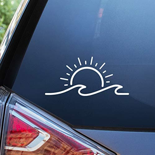Blue Giraffe Sun & Wave Car Decal - Beach Decor for Vehicles - Waterproof and Easy Removal
| Blue Giraffe Sun & Wave 7"