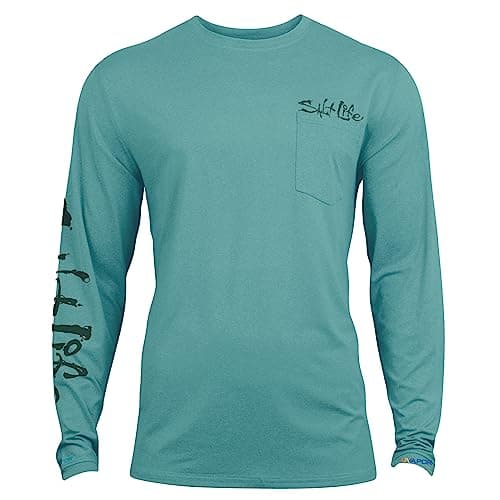 Salt Life Men's Ocean Elites Long Sleeve Performance T-Shirt for Swimming Fitness Waterproof