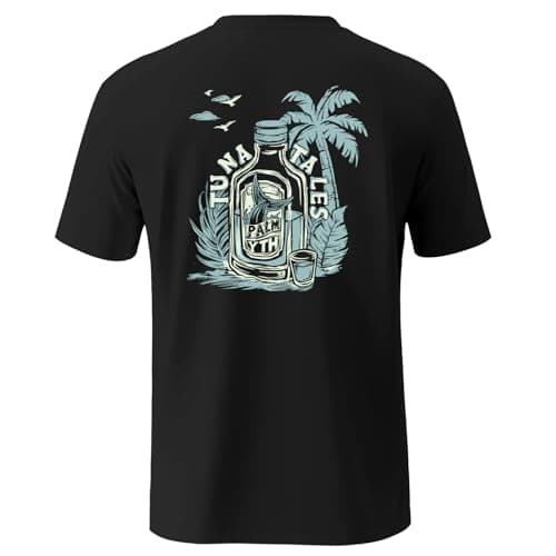 Palmyth Fishing Shirts for Men Short Sleeve UPF 50+ Sun Protection UV T-Shirt
| Palmyth Men's Short Sleeve Fishing Shir — Black / Tuna Tales