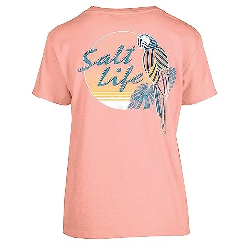 Salt Life Women's Short Sleeve Tee Paradise Short Sleeve Tee Women's Summer Tops Women's Tee Shirt Women's Polley in Par