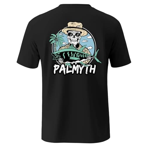 Palmyth Mens Fishing Shirts Short Sleeve UPF 50+ UV Sun Protection Shirt
| Palmyth Mens Fishing Shirts Quick Dry UPF 50 — Black / Skull Hat