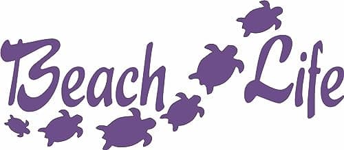 Sea Turtle Ocean Die Cut Vinyl Window Decal/Sticker - Beach Life for Car/Truck (Turquoise Blue)
| Beach Life Turquoise — Purple