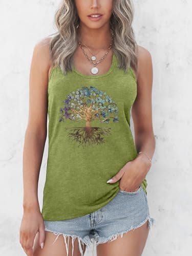GEMLON Women's Summer Tank Tops for Women in Loose Graphic Basic Casual Shirts
| GEMLON Loose Summer Sleeveless Tank To