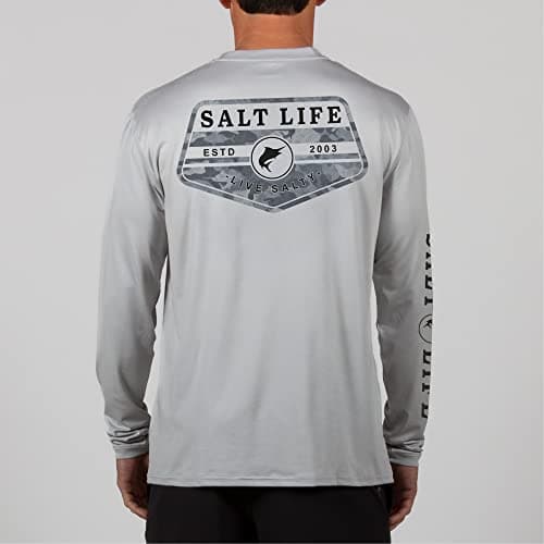 Salt Life Men's Incognito Long Sleeve Performance Shirt for Fitness Enthusiasts During Outdoor Activities Quick Dry Tech