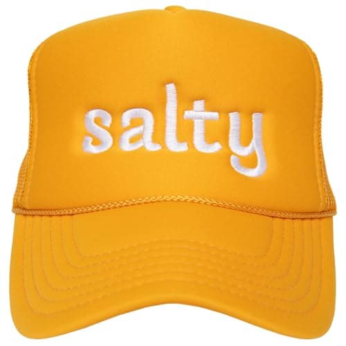 Katydid Salty Foam Trucker Hat for Women - Adjustable Fit - Mesh Ventilation - Fully Embroidered Design — Orange