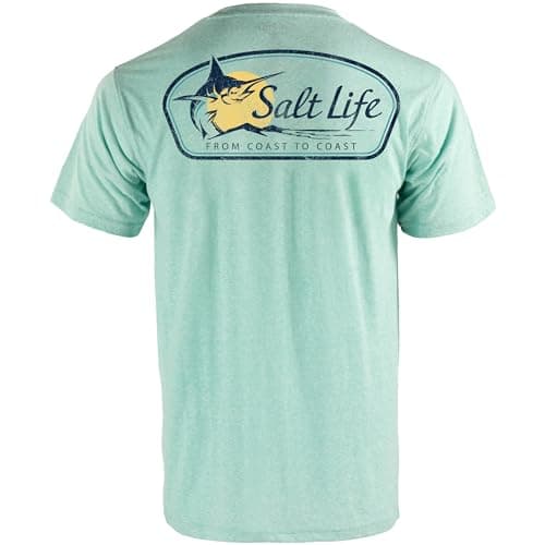 Salt Life Men's Marlin Sun Coast Short Sleeve Tee - Stylish Casual Shirt for Men, Surf-Inspired Design, Perfect for Beac — Sea Glass