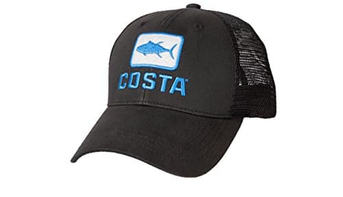 Costa Del Mar Tuna Trucker Hat for Men and Women with UV Protection and Adjustable Fit
| Costa Del Mar Tuna Trucker Hat — Black