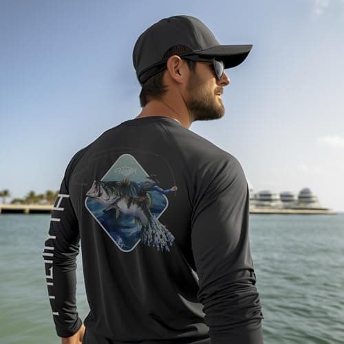 Palmyth Fishing Shirts for Men Long Sleeve UPF 50+ Sun Protection Tee
| Palmyth Men's Long Sleeve Fishing Shirt UPF 50+