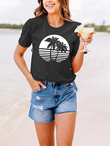 Binshre Women's Beach Shirts Hawaiian Graphic Tees for Summer Vacation
| Binshre Vintage Tshirts for Women Yellow Graph