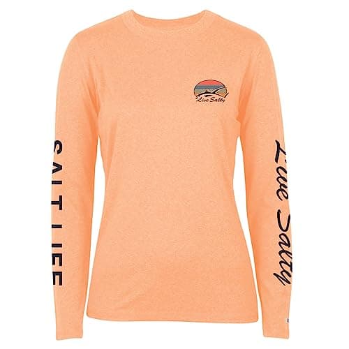 Salt Life Women's Tuna Tribe Long Sleeve Performance Tee + Active Wear + Athletes + Outdoor Activities + Moisture Wickin