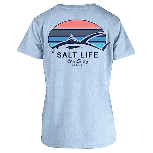 Salt Life Women's Tuna Tribe Short Sleeve Tri-Blend Boyfriend Tee for Casual Summer Wear
| Salt Life Women's Tuna Tribe — Blue Fog