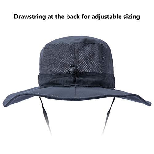 BASSDASH UPF 50+ Sun Fishing Hat for Men Water Resistant with Detachable Neck Flap Global Recycled Standard Global Recyc