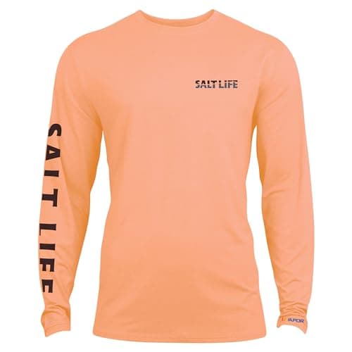Salt Life Women's On The Move Long Sleeve Performance Fit Shirt for Outdoor Adventure with Moisture Wicking Technology E