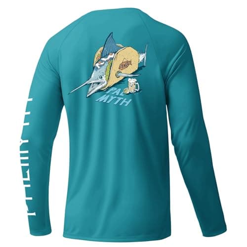 Palmyth Men's Long Sleeve UPF 50+ Sun Protection Fishing Shirt
| Palmyth SUN Protective Long Sleeve Fishing Shirt for M — Jade / Marlin Taco