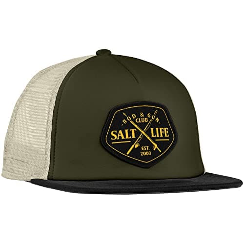 Salt Life Men's Comfortable Summer Rod and Gun Club Trucker Hat for Outdoor Activities