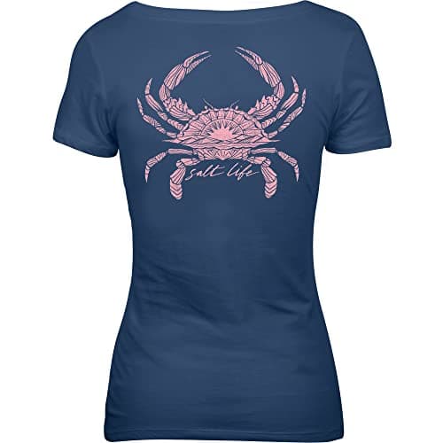 Salt Life Women's Tribal Crab Short Sleeve Fitted Tee for Summer Beach Fun
| Salt Life Women's Tribal Crab Short Sleeve — Washed Navy