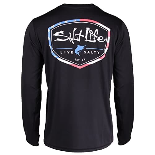 Salt Life Men's Lightweight Nanotex Performance Long Sleeve Shirt for Outdoor Summer Activity
| Salt Life Men's Stand U — Black