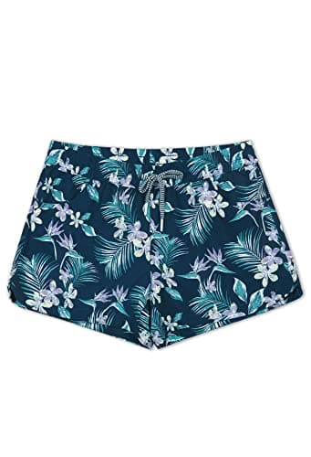 UPF50+ Quick Dry Women's Swim Shorts for Summer Beach Days
| Women's Drawstring Board Shorts: UPF50+ Quick Dry Swim Sho — Flower Navy