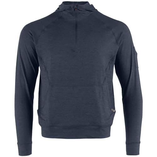 Salt Life Men's Endurance Long Sleeve Performance Hoodie for Active Men in Hot Weather Sports — Navy Heather
