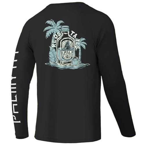 Palmyth Fishing Shirts for Men Long Sleeve UPF 50+ Sun Protection T-Shirt
| Palmyth Fishing Shirts Men Long Sleeve UPF — Black / Redfish Tail