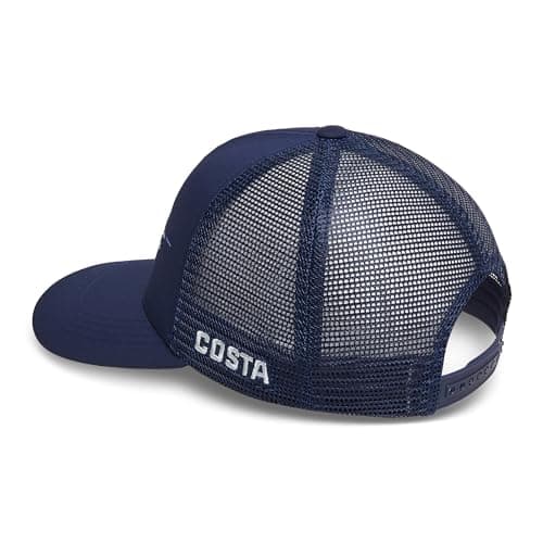 Costa Del Mar Men's Marlin Stitched Trucker Hat Cool Beach Wear Wide Brim UV Protectioninantioxidant Protection Sun Prot
