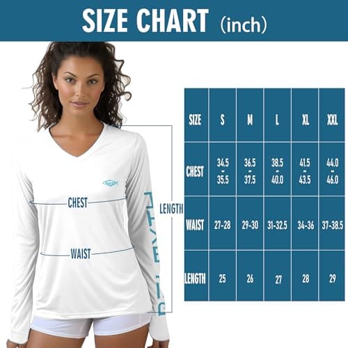 Palmyth Upf 50+ Fishing Shirts For Women Sun Protection Long Sleeve T-Shirt
