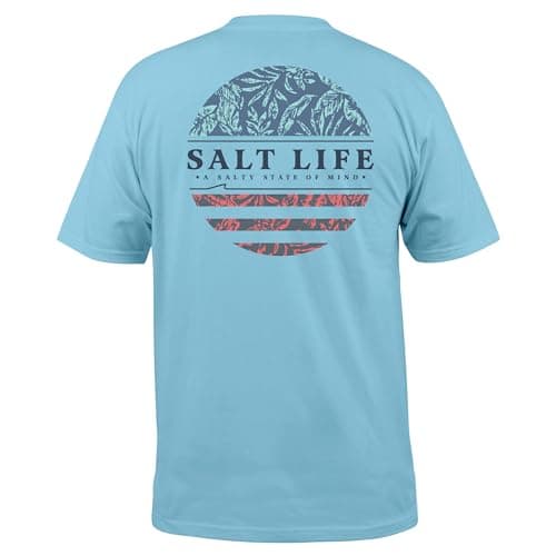 Salt Life Men's Heritage Tropics Short Sleeve Tee - Summer Authentic Fit Regular Short Sleeve Shirt
| Salt Life Men's H — Sky Blue