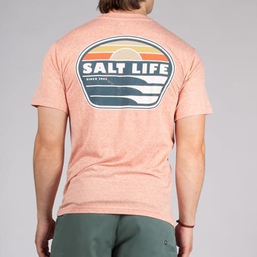 Salt Life Men's Breaker Short Sleeve Tee - Comfortable Casual Wear for Men - Beach and Casual Occasions - Soft Cotton Bl