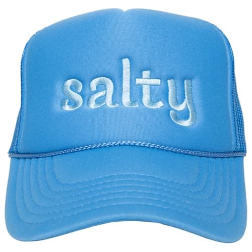 Katydid Salty Foam Trucker Hat for Women - Adjustable Fit - Mesh Ventilation - Fully Embroidered Design — Cobalt