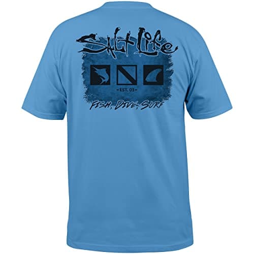 Salt Life Men's Old School Short Sleeve Classic Fit Pocket Shirt for Casual Wear, Stylish and Comfortable, Multiple Size