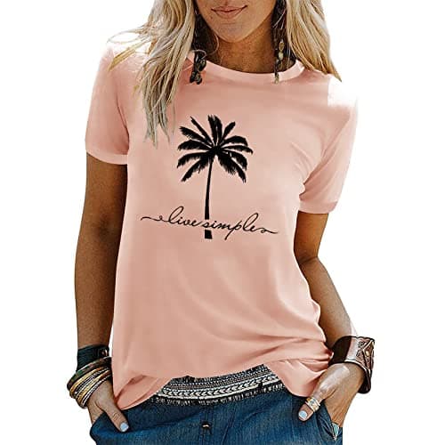 Binshre Women's Beach Shirts Hawaiian Graphic Tees for Summer Vacation
| Binshre Vintage Tshirts for Women Yellow Graph — 5-lpink