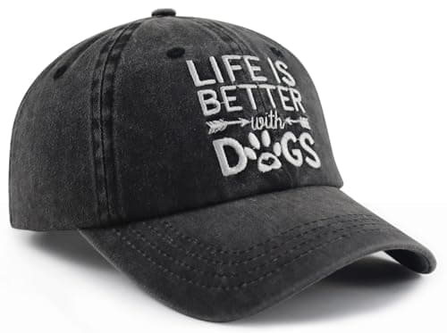 Xpayzere Life is Better with Dogs Adjustable Embroidered Animal Gifts Baseball Cap for Men and Women
| Xpayzere Life is